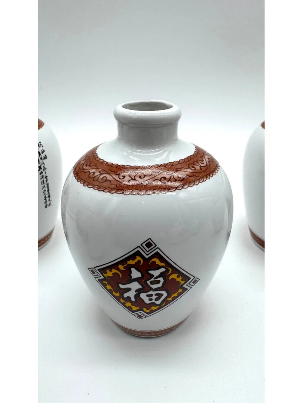 Vintage Taiwan Eight Immortals Porcelain Liquor Bottles Set 7/8 ROC - Beautiful